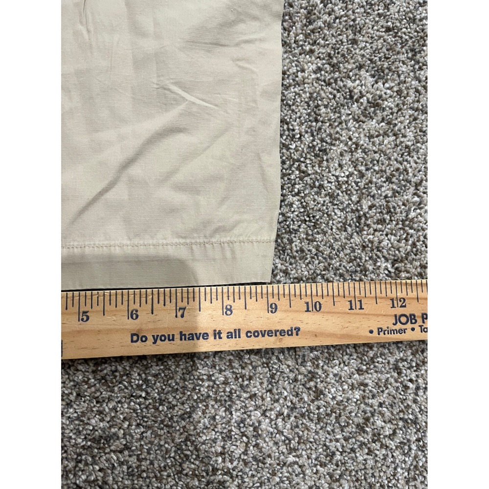 Lauren Ralph Lauren Khaki Tan Cargo Crop Pants Womens 14 Cotton Ripstop Utility - Picture 6 of 7